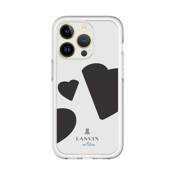 スリムプロテクションプレミアムケース［ LANVIN en Bleu Hearts Black - ランバン ハート ブラック ］