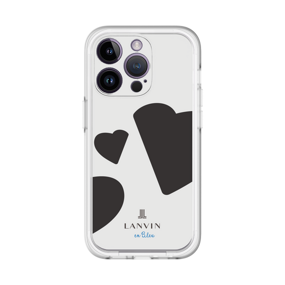 スリムプロテクションプレミアムケース［ LANVIN en Bleu Hearts Black - ランバン ハート ブラック ］