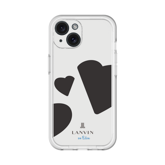 スリムプロテクションプレミアムケース［ LANVIN en Bleu Hearts Black - ランバン ハート ブラック ］