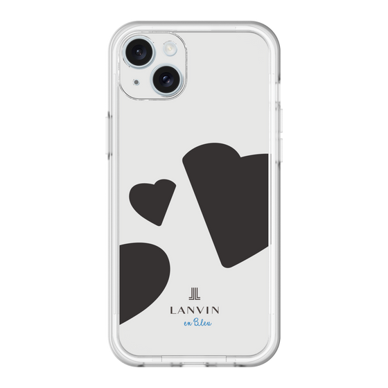 スリムプロテクションプレミアムケース［ LANVIN en Bleu Hearts Black - ランバン ハート ブラック ］