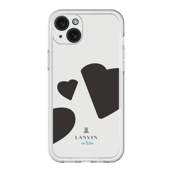 スリムプロテクションプレミアムケース［ LANVIN en Bleu Hearts Black - ランバン ハート ブラック ］