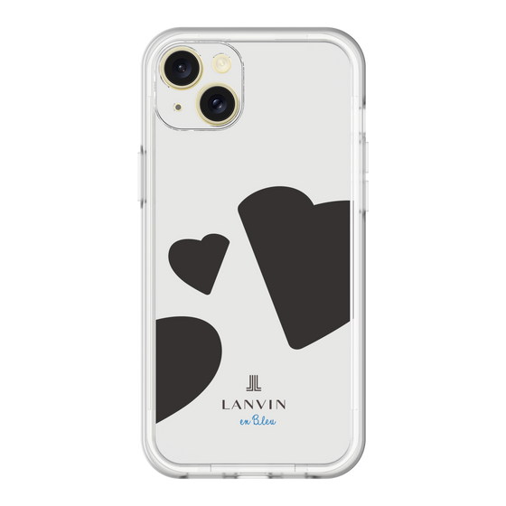 スリムプロテクションプレミアムケース［ LANVIN en Bleu Hearts Black - ランバン ハート ブラック ］
