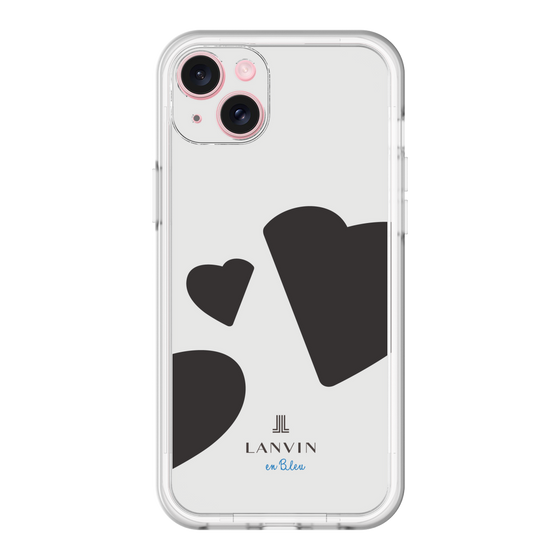 スリムプロテクションプレミアムケース［ LANVIN en Bleu Hearts Black - ランバン ハート ブラック ］