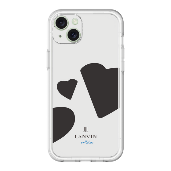 スリムプロテクションプレミアムケース［ LANVIN en Bleu Hearts Black - ランバン ハート ブラック ］