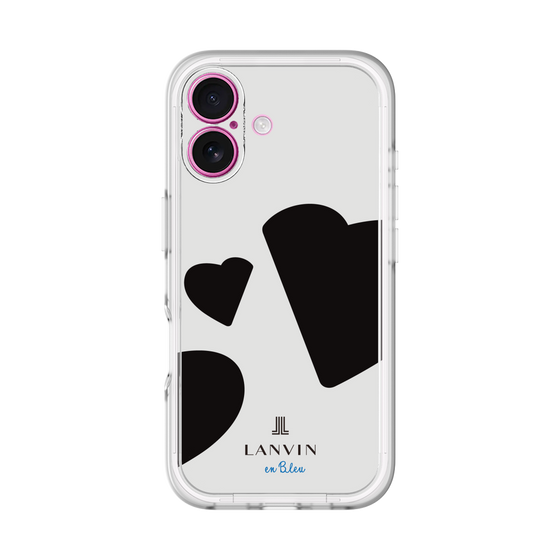 スリムプロテクションプレミアムケース［ LANVIN en Bleu Hearts Black - ランバン ハート ブラック ］