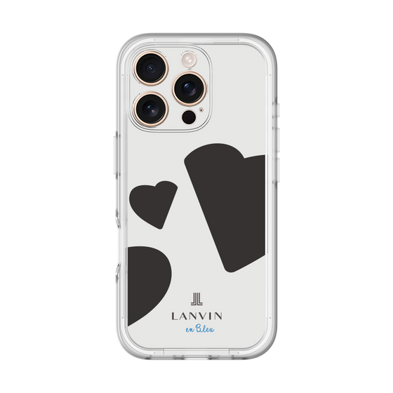 スリムプロテクションプレミアムケース［ LANVIN en Bleu Hearts Black - ランバン ハート ブラック ］