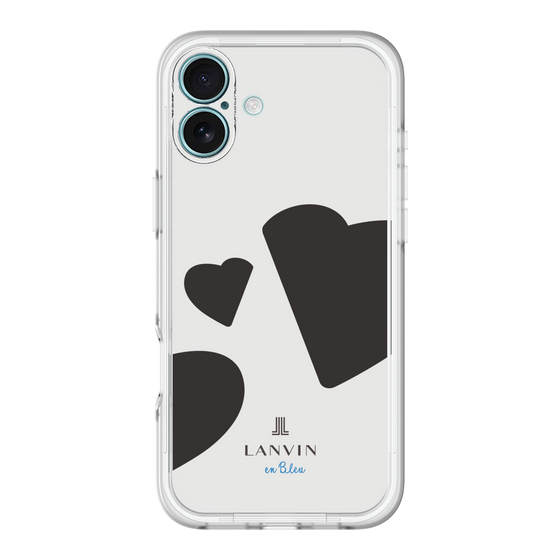 スリムプロテクションプレミアムケース［ LANVIN en Bleu Hearts Black - ランバン ハート ブラック ］