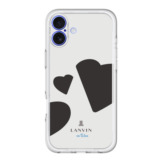 スリムプロテクションプレミアムケース［ LANVIN en Bleu Hearts Black - ランバン ハート ブラック ］