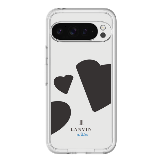 スリムプロテクションプレミアムケース［ LANVIN en Bleu Hearts Black - ランバン ハート ブラック ］