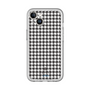 スリムプロテクションプレミアムケース［ Houndstooth Pattern Black with LANVIN en Bleu logo- ランバン 千鳥格子柄 ブラック ］