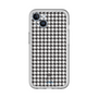 スリムプロテクションプレミアムケース［ Houndstooth Pattern Black with LANVIN en Bleu logo- ランバン 千鳥格子柄 ブラック ］