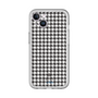 スリムプロテクションプレミアムケース［ Houndstooth Pattern Black with LANVIN en Bleu logo- ランバン 千鳥格子柄 ブラック ］