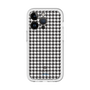 スリムプロテクションプレミアムケース［ Houndstooth Pattern Black with LANVIN en Bleu logo- ランバン 千鳥格子柄 ブラック ］