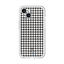 スリムプロテクションプレミアムケース［ Houndstooth Pattern Black with LANVIN en Bleu logo- ランバン 千鳥格子柄 ブラック ］