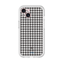 スリムプロテクションプレミアムケース［ Houndstooth Pattern Black with LANVIN en Bleu logo- ランバン 千鳥格子柄 ブラック ］