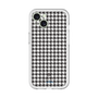 スリムプロテクションプレミアムケース［ Houndstooth Pattern Black with LANVIN en Bleu logo- ランバン 千鳥格子柄 ブラック ］