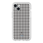 スリムプロテクションプレミアムケース［ Houndstooth Pattern Black with LANVIN en Bleu logo- ランバン 千鳥格子柄 ブラック ］