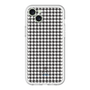 スリムプロテクションプレミアムケース［ Houndstooth Pattern Black with LANVIN en Bleu logo- ランバン 千鳥格子柄 ブラック ］