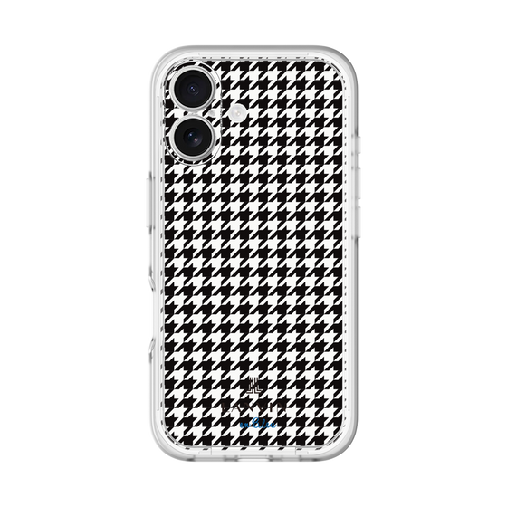 スリムプロテクションプレミアムケース［ Houndstooth Pattern Black with LANVIN en Bleu logo- ランバン 千鳥格子柄 ブラック ］