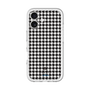 スリムプロテクションプレミアムケース［ Houndstooth Pattern Black with LANVIN en Bleu logo- ランバン 千鳥格子柄 ブラック ］