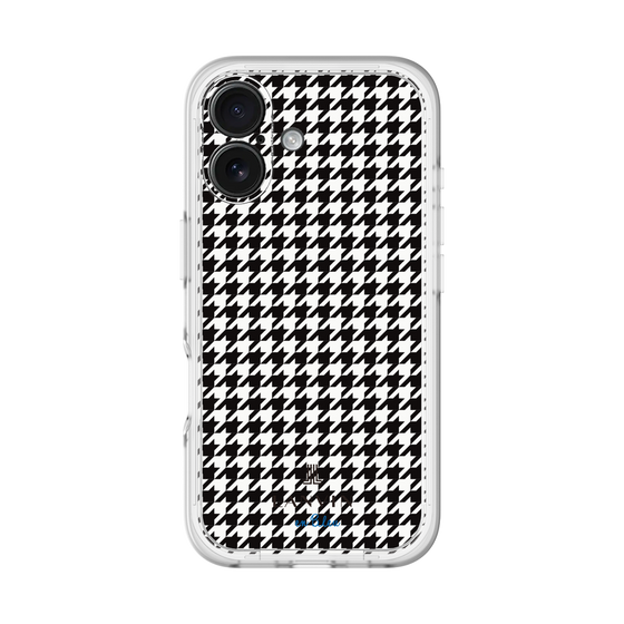 スリムプロテクションプレミアムケース［ Houndstooth Pattern Black with LANVIN en Bleu logo- ランバン 千鳥格子柄 ブラック ］
