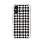 スリムプロテクションプレミアムケース［ Houndstooth Pattern Black with LANVIN en Bleu logo- ランバン 千鳥格子柄 ブラック ］