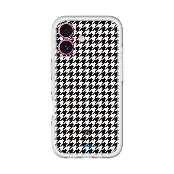 スリムプロテクションプレミアムケース［ Houndstooth Pattern Black with LANVIN en Bleu logo- ランバン 千鳥格子柄 ブラック ］