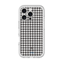 スリムプロテクションプレミアムケース［ Houndstooth Pattern Black with LANVIN en Bleu logo- ランバン 千鳥格子柄 ブラック ］