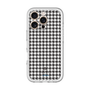 スリムプロテクションプレミアムケース［ Houndstooth Pattern Black with LANVIN en Bleu logo- ランバン 千鳥格子柄 ブラック ］