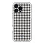 スリムプロテクションプレミアムケース［ Houndstooth Pattern Black with LANVIN en Bleu logo- ランバン 千鳥格子柄 ブラック ］