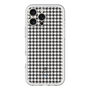 スリムプロテクションプレミアムケース［ Houndstooth Pattern Black with LANVIN en Bleu logo- ランバン 千鳥格子柄 ブラック ］