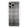 スリムプロテクションプレミアムケース［ Houndstooth Pattern Black with LANVIN en Bleu logo- ランバン 千鳥格子柄 ブラック ］
