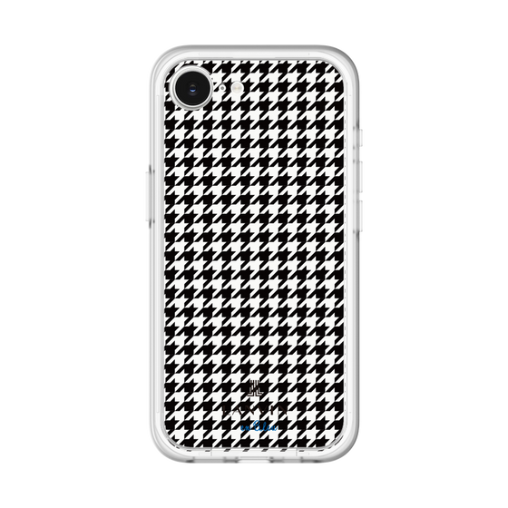スリムプロテクションプレミアムケース［ Houndstooth Pattern Black with LANVIN en Bleu logo- ランバン 千鳥格子柄 ブラック ］