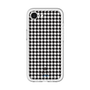 スリムプロテクションプレミアムケース［ Houndstooth Pattern Black with LANVIN en Bleu logo- ランバン 千鳥格子柄 ブラック ］