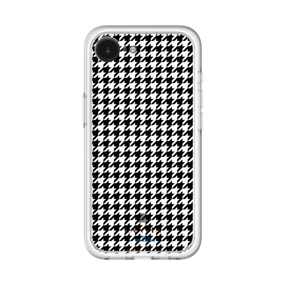 スリムプロテクションプレミアムケース［ Houndstooth Pattern Black with LANVIN en Bleu logo- ランバン 千鳥格子柄 ブラック ］