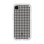 スリムプロテクションプレミアムケース［ Houndstooth Pattern Black with LANVIN en Bleu logo- ランバン 千鳥格子柄 ブラック ］