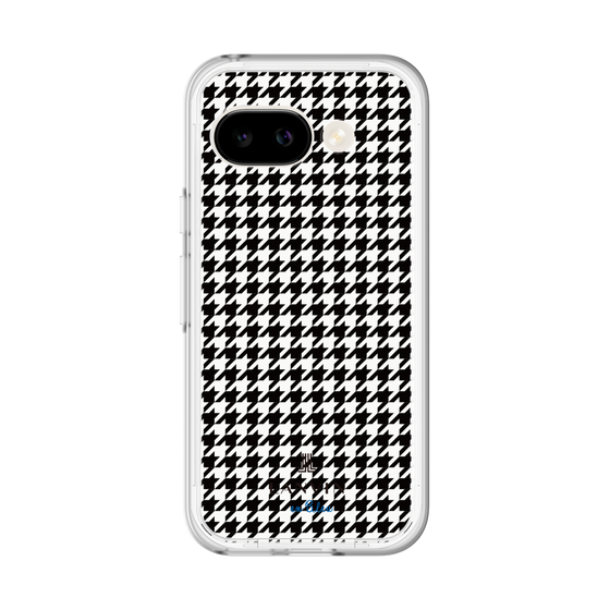 スリムプロテクションプレミアムケース［ Houndstooth Pattern Black with LANVIN en Bleu logo- ランバン 千鳥格子柄 ブラック ］