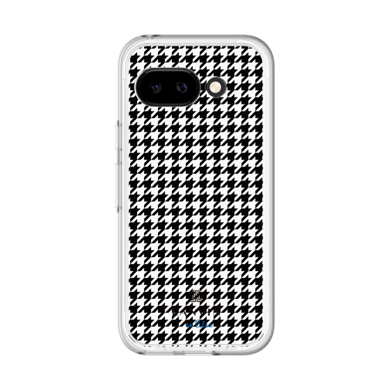 スリムプロテクションプレミアムケース［ Houndstooth Pattern Black with LANVIN en Bleu logo- ランバン 千鳥格子柄 ブラック ］