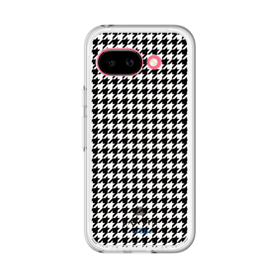 スリムプロテクションプレミアムケース［ Houndstooth Pattern Black with LANVIN en Bleu logo- ランバン 千鳥格子柄 ブラック ］