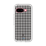 スリムプロテクションプレミアムケース［ Houndstooth Pattern Black with LANVIN en Bleu logo- ランバン 千鳥格子柄 ブラック ］