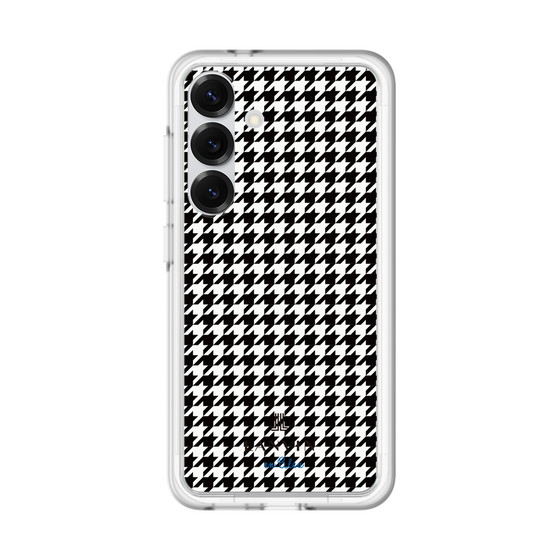 スリムプロテクションプレミアムケース［ Houndstooth Pattern Black with LANVIN en Bleu logo- ランバン 千鳥格子柄 ブラック ］