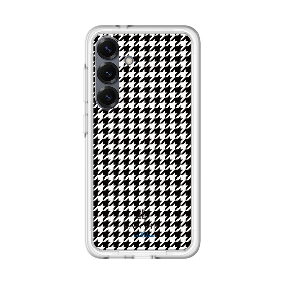 スリムプロテクションプレミアムケース［ Houndstooth Pattern Black with LANVIN en Bleu logo- ランバン 千鳥格子柄 ブラック ］