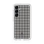 スリムプロテクションプレミアムケース［ Houndstooth Pattern Black with LANVIN en Bleu logo- ランバン 千鳥格子柄 ブラック ］