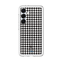 スリムプロテクションプレミアムケース［ Houndstooth Pattern Black with LANVIN en Bleu logo- ランバン 千鳥格子柄 ブラック ］