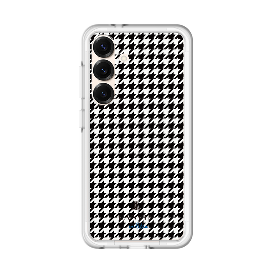 スリムプロテクションプレミアムケース［ Houndstooth Pattern Black with LANVIN en Bleu logo- ランバン 千鳥格子柄 ブラック ］