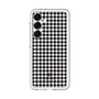 スリムプロテクションプレミアムケース［ Houndstooth Pattern Black with LANVIN en Bleu logo- ランバン 千鳥格子柄 ブラック ］