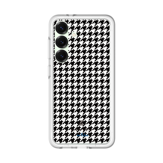 スリムプロテクションプレミアムケース［ Houndstooth Pattern Black with LANVIN en Bleu logo- ランバン 千鳥格子柄 ブラック ］