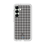 スリムプロテクションプレミアムケース［ Houndstooth Pattern Black with LANVIN en Bleu logo- ランバン 千鳥格子柄 ブラック ］