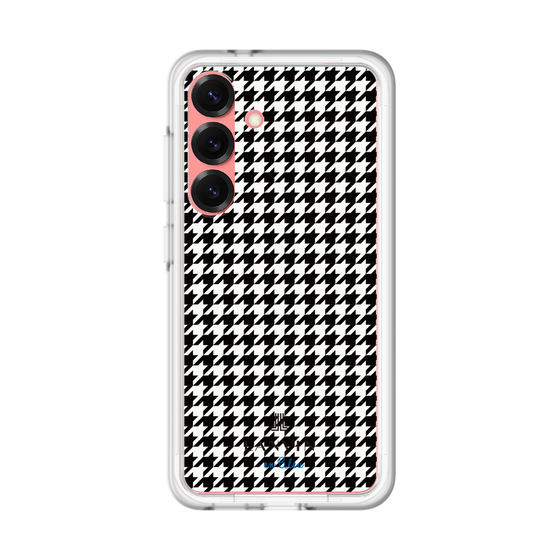 スリムプロテクションプレミアムケース［ Houndstooth Pattern Black with LANVIN en Bleu logo- ランバン 千鳥格子柄 ブラック ］