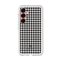 スリムプロテクションプレミアムケース［ Houndstooth Pattern Black with LANVIN en Bleu logo- ランバン 千鳥格子柄 ブラック ］